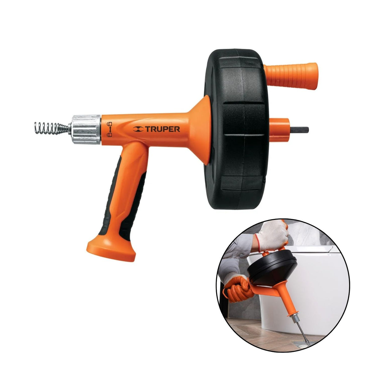 Sonda Destapacaños Manual O Taladro 7.6m Acero Punta Espiral