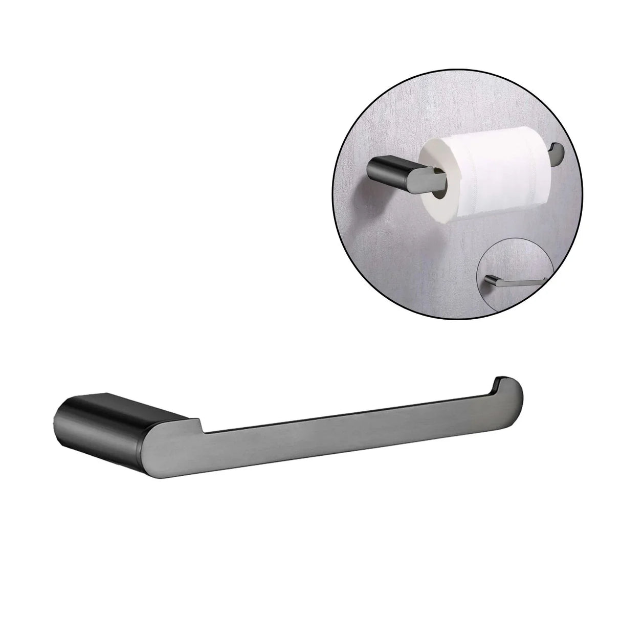 Porta Rollo Lujo Gris Níquel Antihuellas Kassel