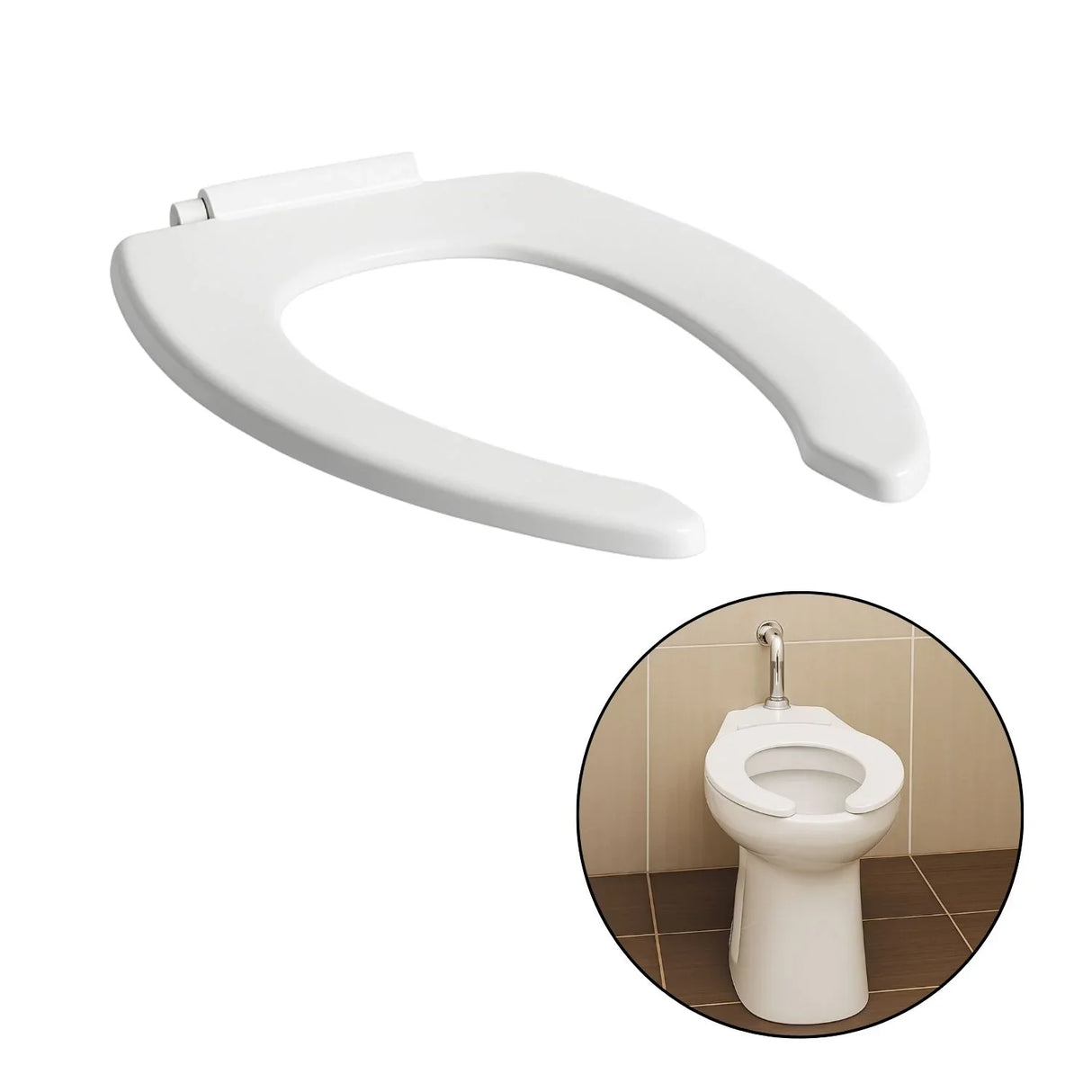 Tapa Asiento Herradura Sanitario Blanco Institucional