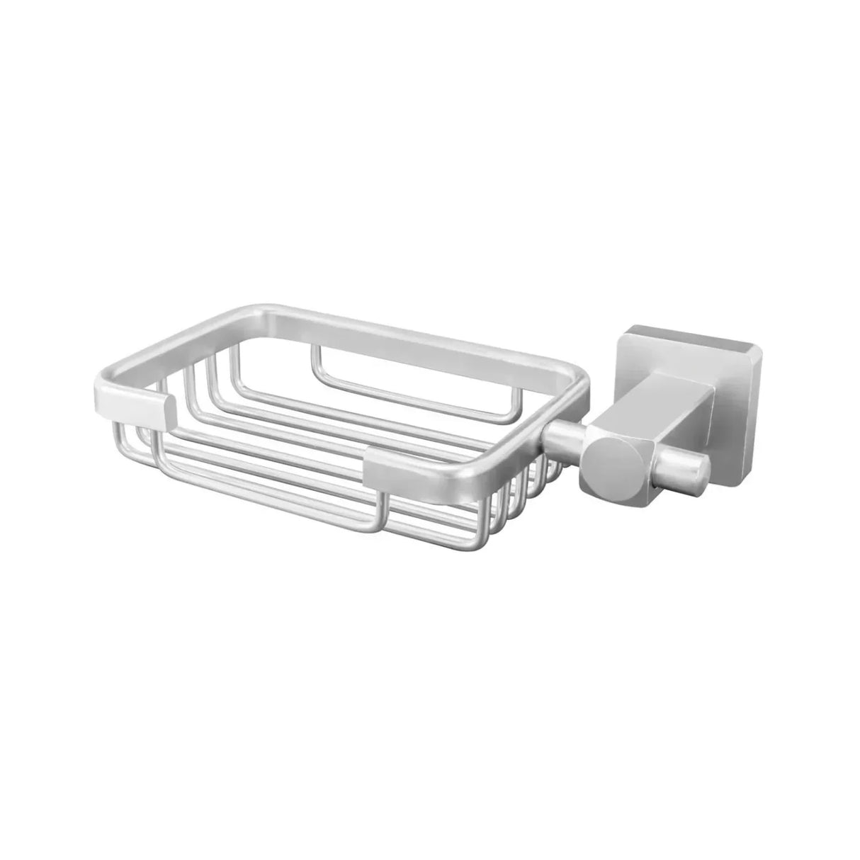 Jabonera Cuadrada de Aluminio Cromado