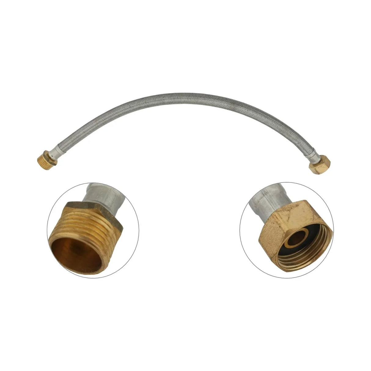 Acople Extensor Flexo metálico - (F ½ - M ½) 37cm