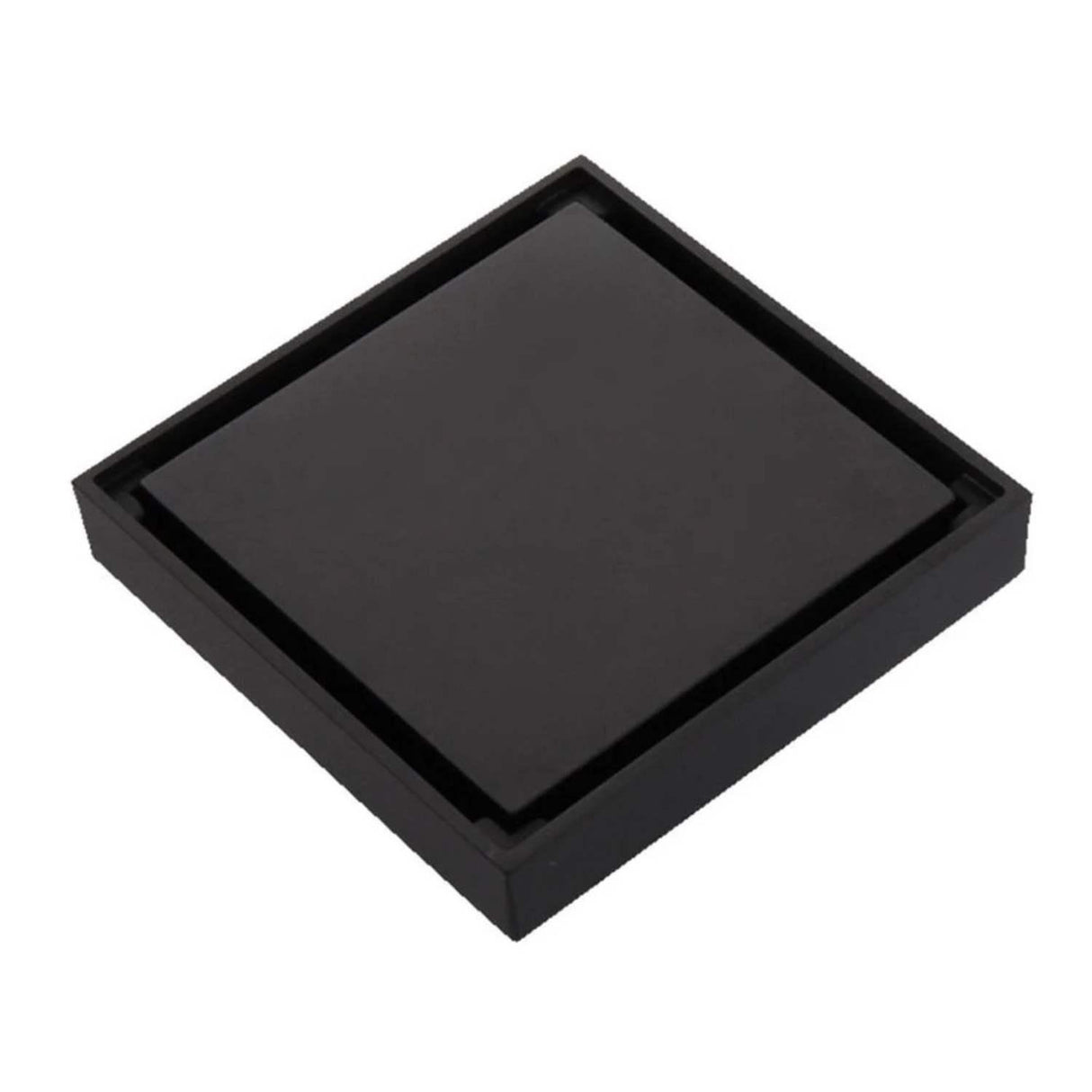 Rejilla De Piso Cuadrada Negro Mate Invisible Vintage 10 x 10 cm