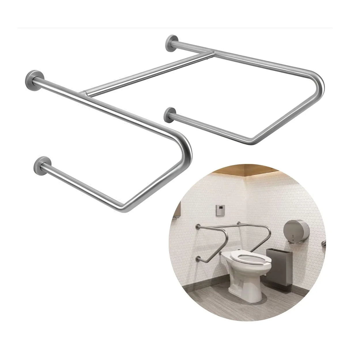 Barra de Seguridad SUS304 para Sanitario - Uso Hogar e Institucional.