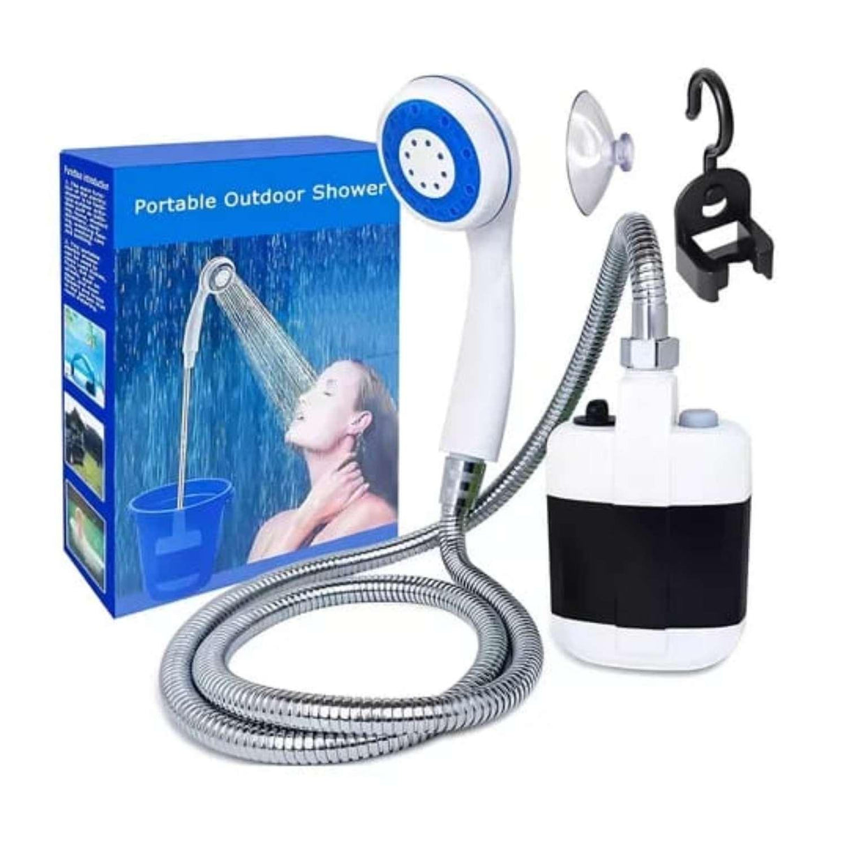 Ducha Portatil Recargable Camping Exterior Pvc Blanca