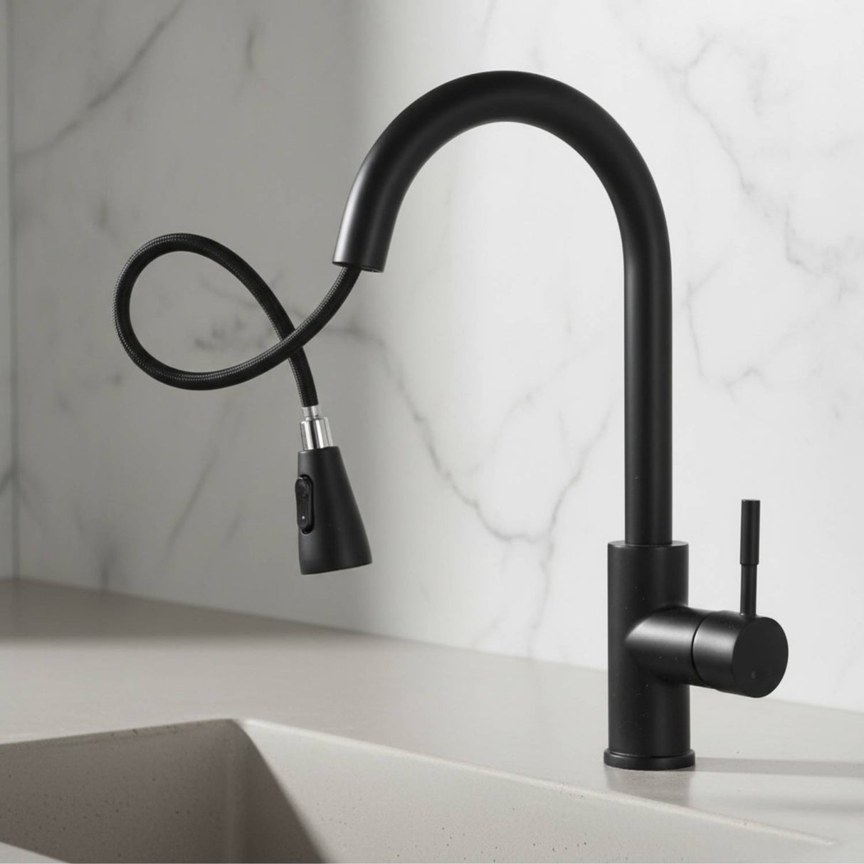 Grifería Lavaplatos Extraíble De Lujo Monocontrol Giratoria 360° Para Cocina Grifo Flexible Premium