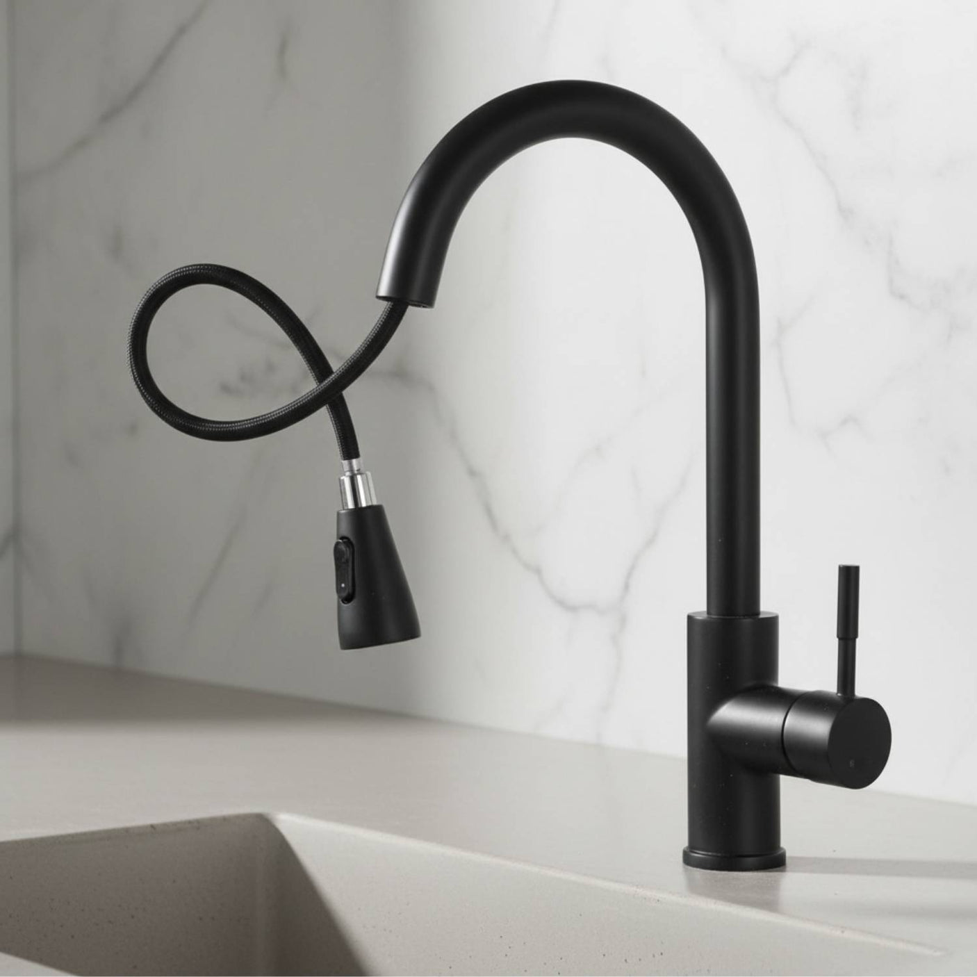 Grifería Lavaplatos Extraíble De Lujo Monocontrol Giratoria 360° Para Cocina Grifo Flexible Premium