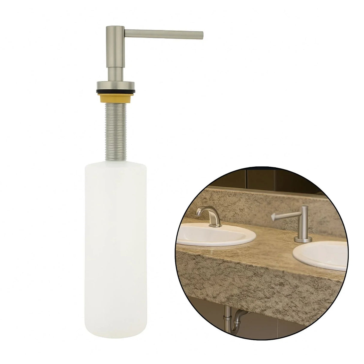 Dispensador Jabon Ba¤o P£blico Acero Pulido 500Ml Institucional