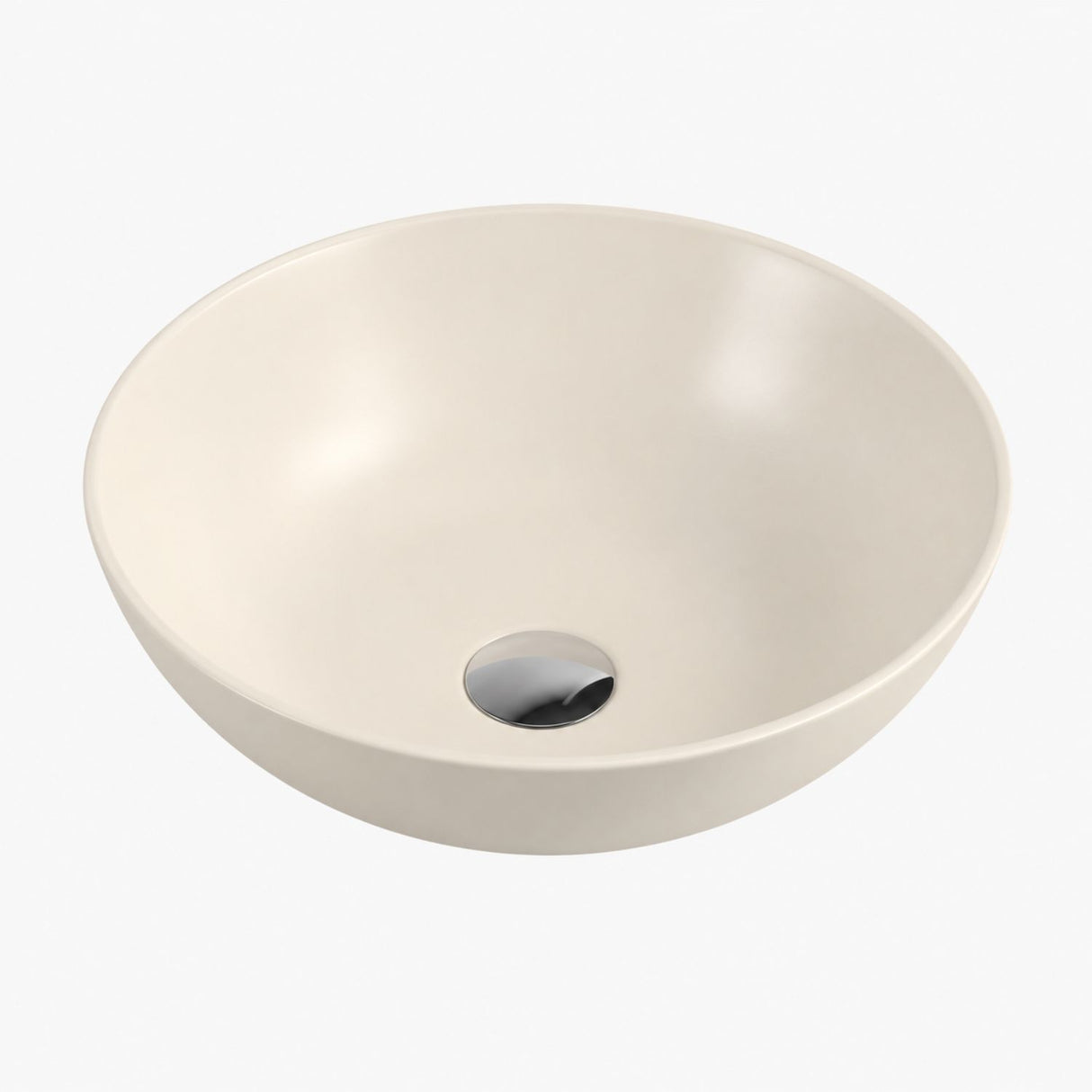 Lavamanos de Sobreponer Redondo en Porcelana Beige 31 × 31 cm