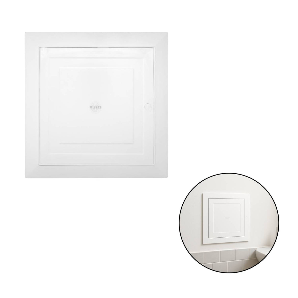 Pack x 4 Tapa Registro 20x20 Cm ABS Blanco