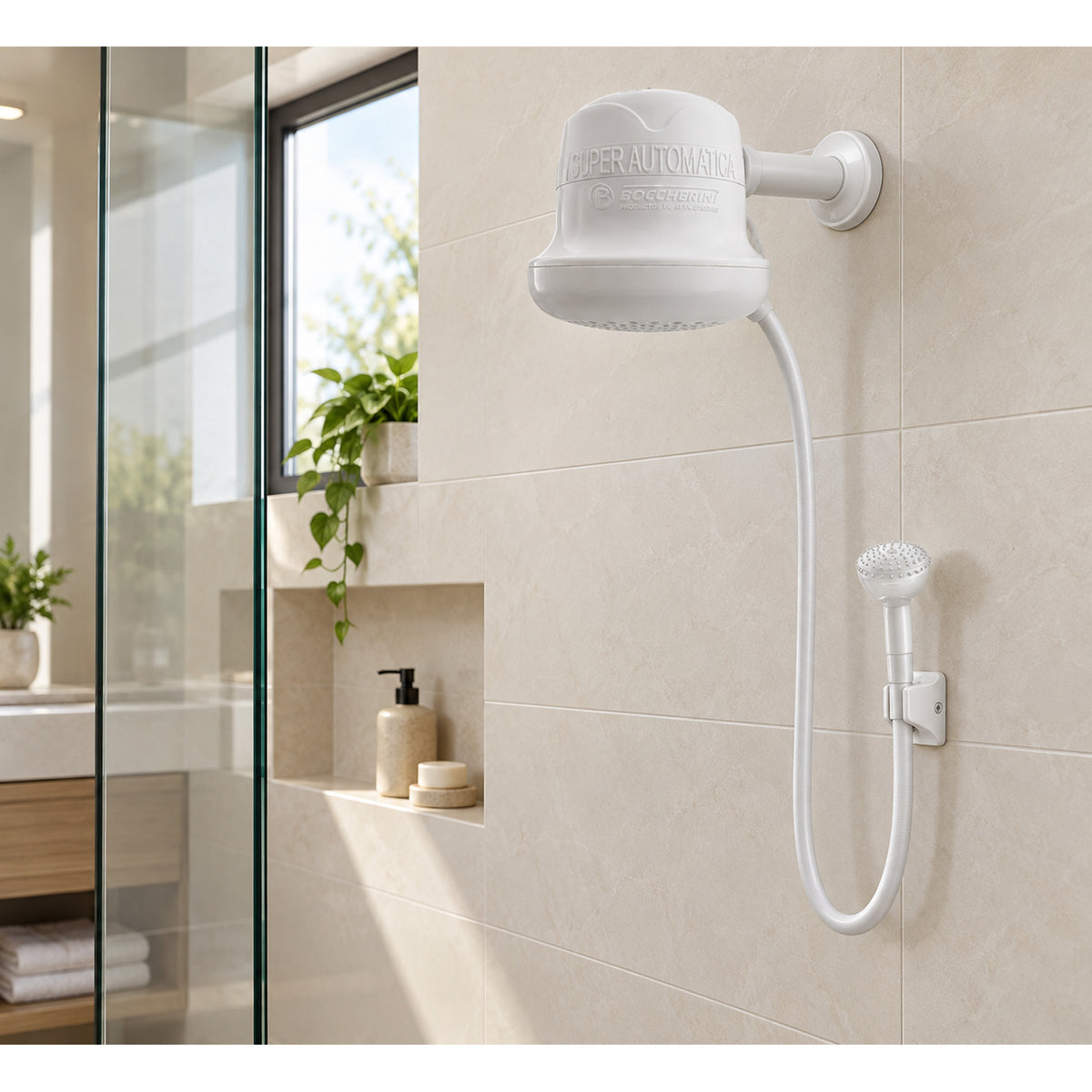 Ducha Eléctrica 120V Blanca Gold Súper — ambientación