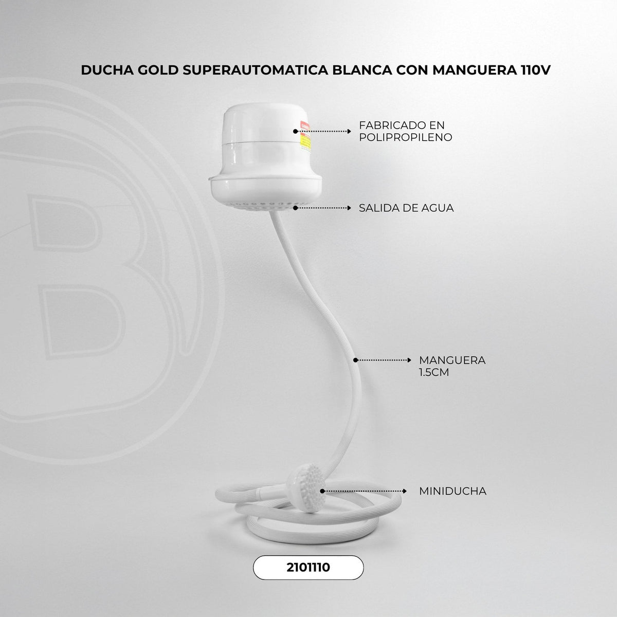 Ducha Eléctrica 120V Blanca Gold Súper — fotografía del producto