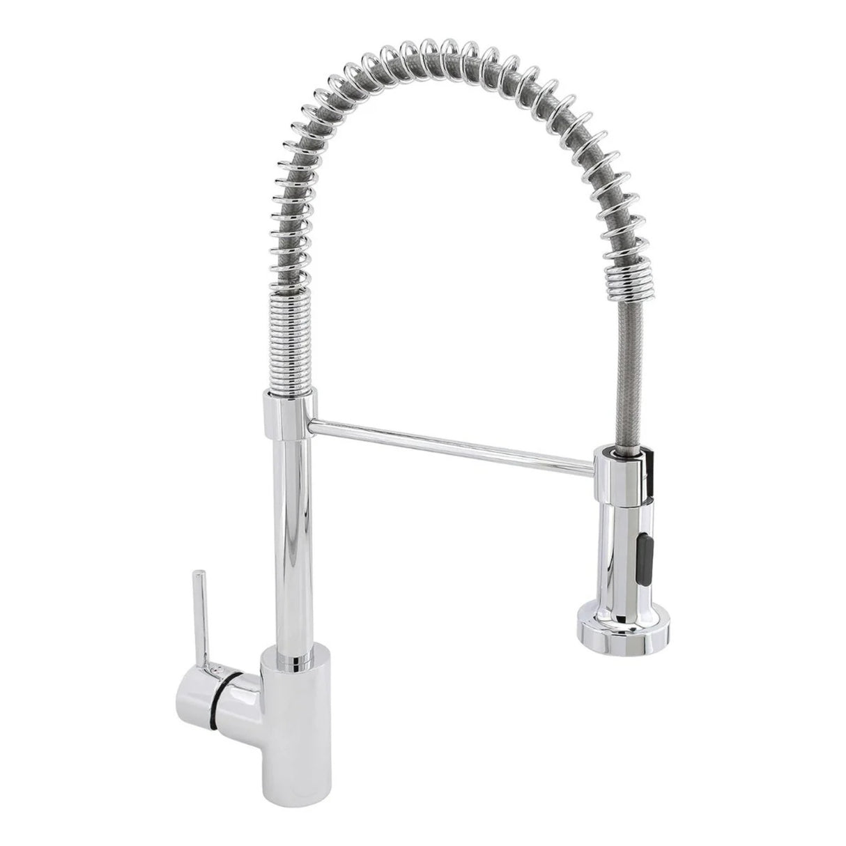 Griferia Lavaplatos Espiral Industrial Cabezal Movil Cromado