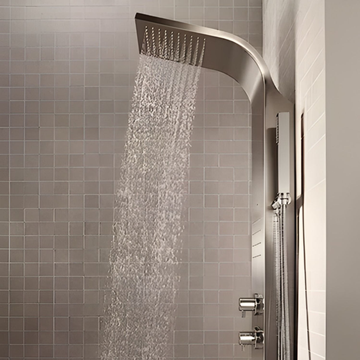 Torre Ducha Satinada Hidromasaje con Teleducha