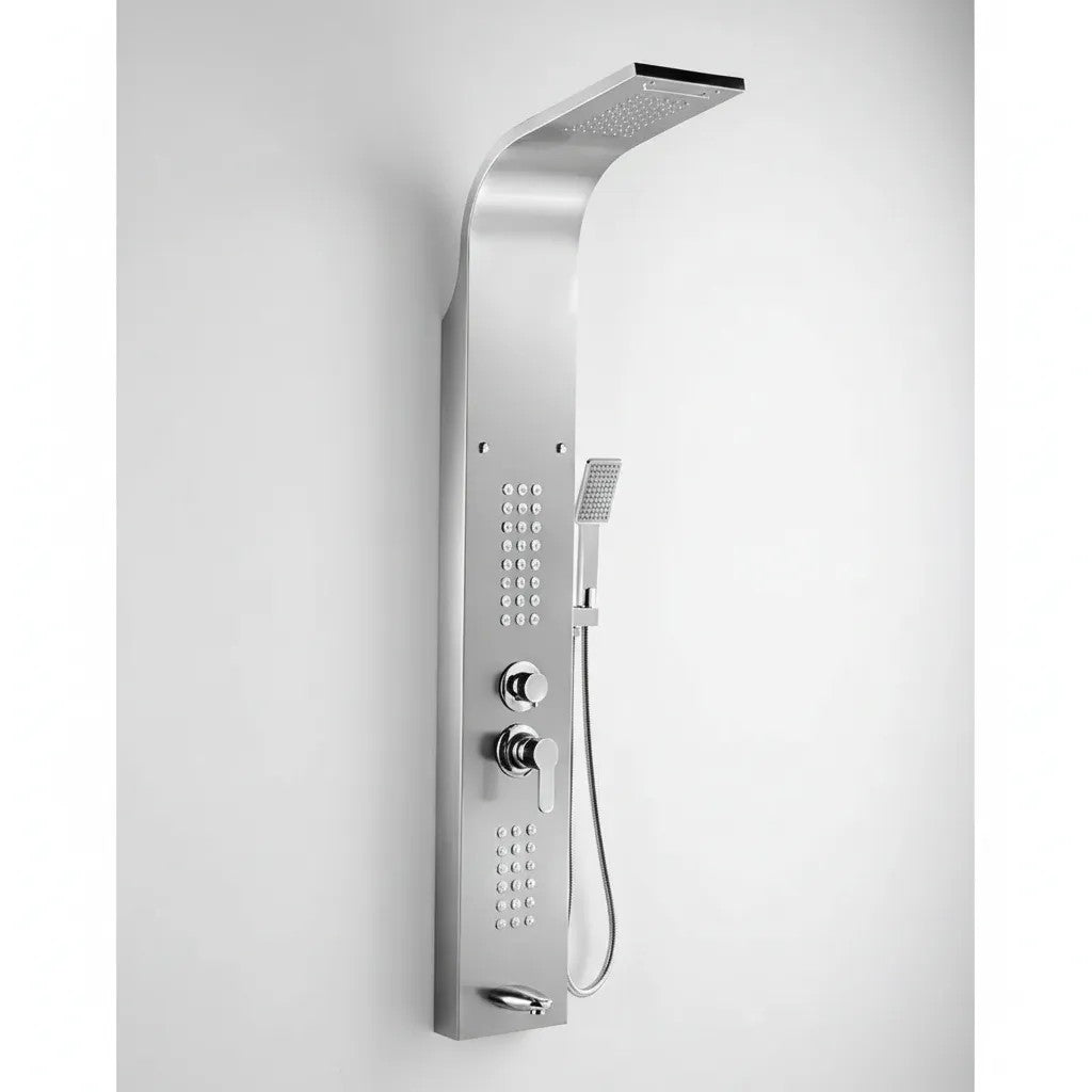 Torre Ducha Satinada Hidromasaje con Teleducha