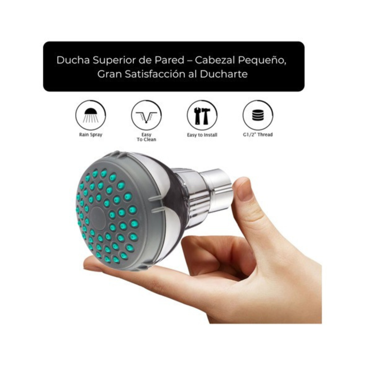 Regadera Pamo Línea Cascada Para Ducha Efecto Natural Plateado Cromado