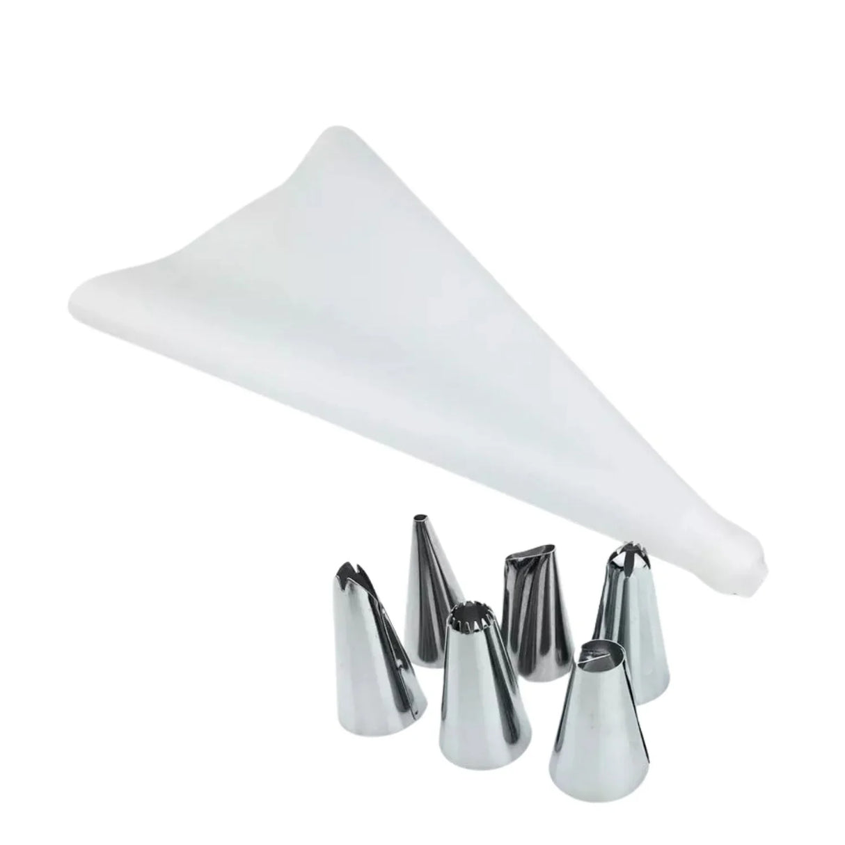 Set Repostería Boquillas Acero Bolsa Silicona Pasteles 8Pcs Manga Pastelera-Cupcakes