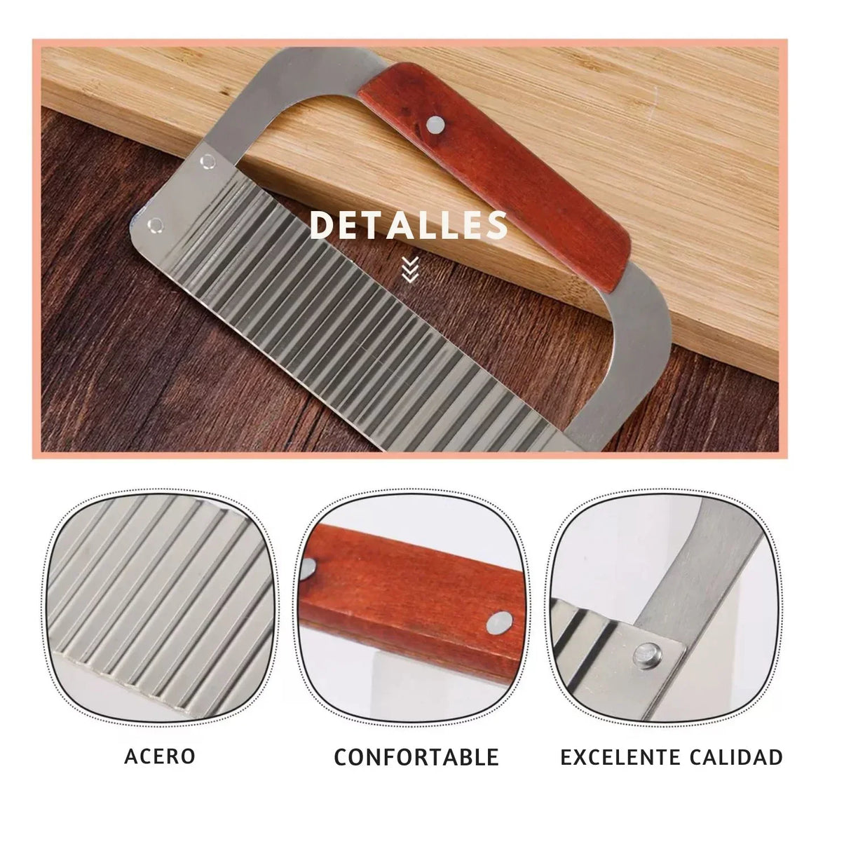 Cortador Multiusos Ondulado De Lujo Alta Calidad.