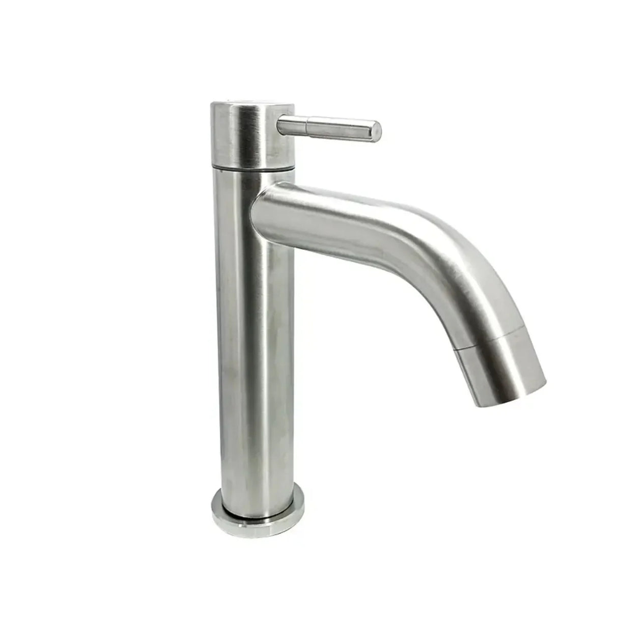 Grifería Llave Lavamanos Baja Satin Agua Fría, Cierre Rapído con Aireador