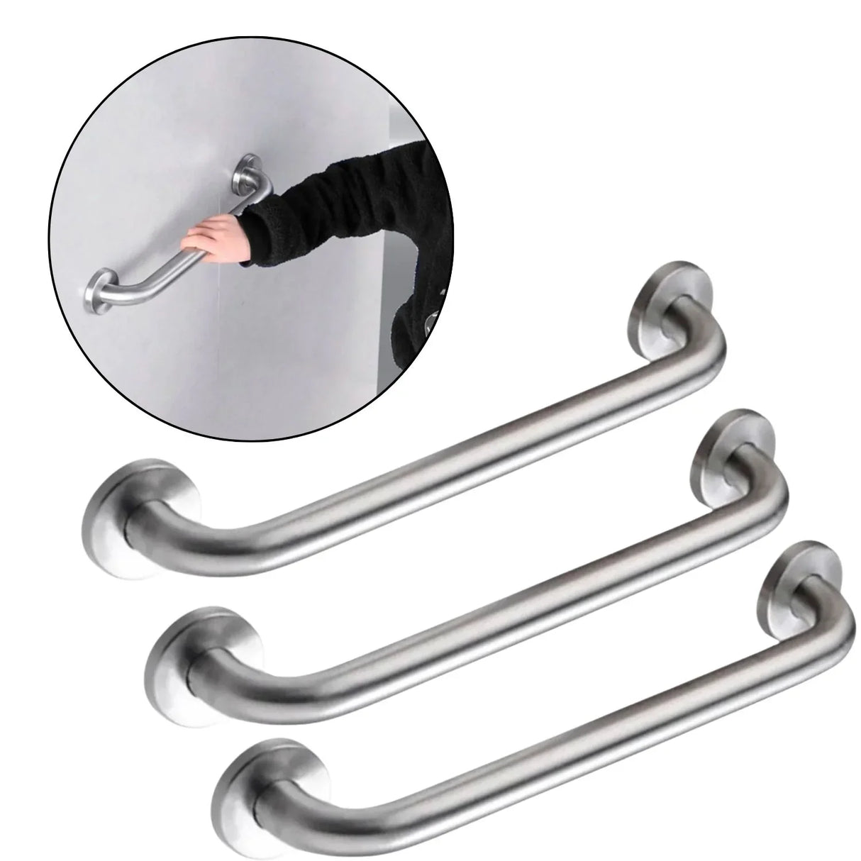Set 3 Barra Apoyo Ducha Acero Inoxidable 40cm Antideslizante Agregar a favoritos