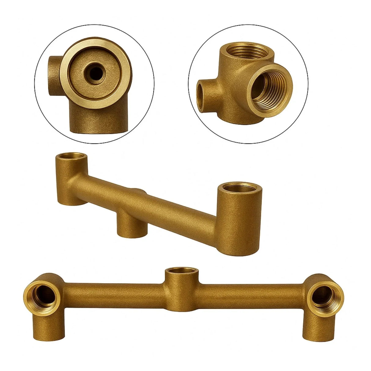 Cuerpo Ducha 8 Pulgadas Bronce Rosca Npt 1/2 Universal
