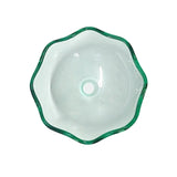 Kit Lavamanos Cristal Verde 34 cm con Desagüe Push y Grifería Alta