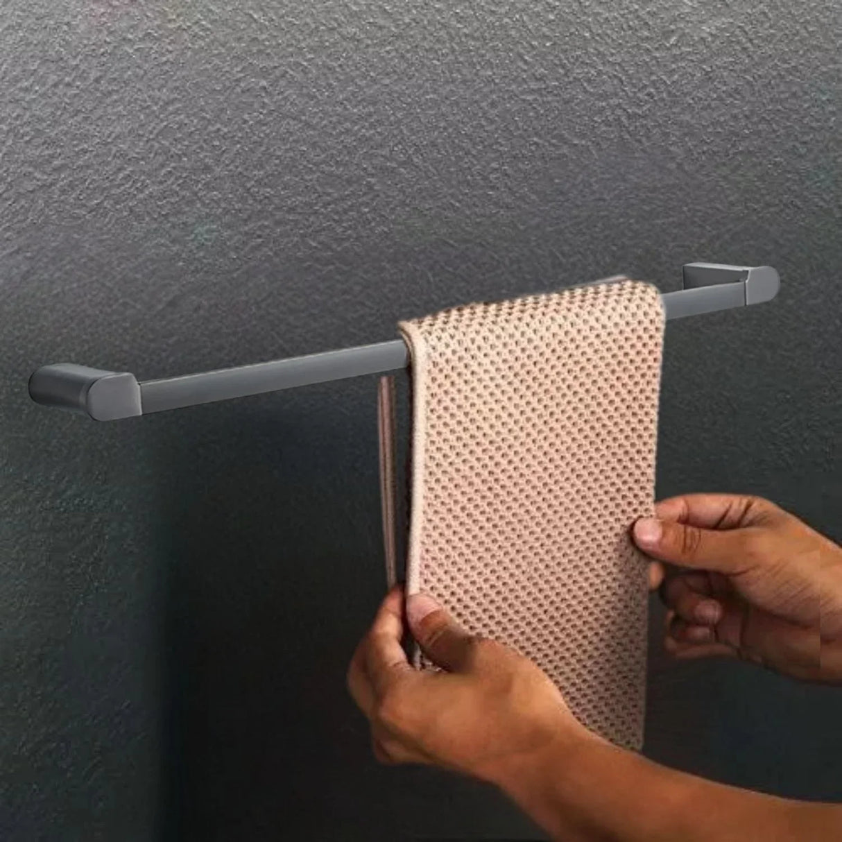 Toallero Barra Gris Níquel Antihuellas Kassel