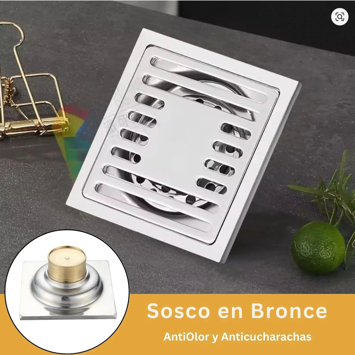 Rejilla Cromada De Piso Acero Inoxidable 10*10 Alta Densidad