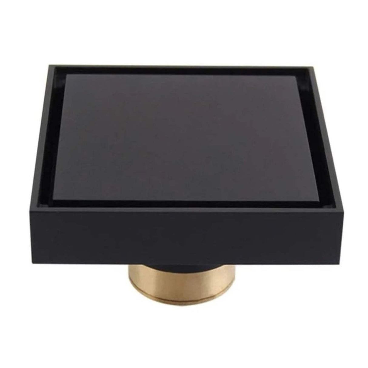 Rejilla De Piso Cuadrada Negro Mate Invisible Vintage 10 x 10 cm