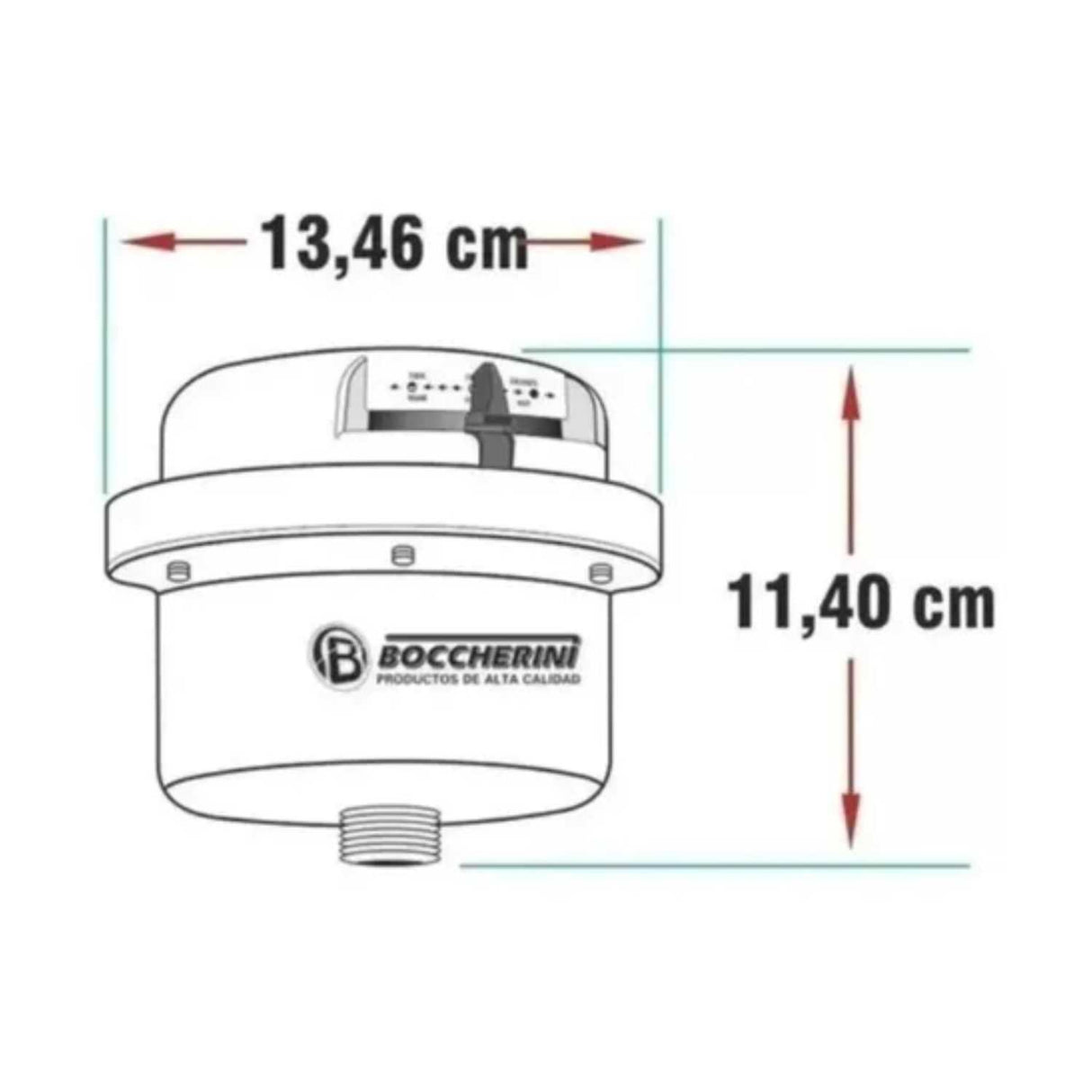Ducha Eléctrica Boccherini Fusion Dirigible 220V Blanca 3 Niveles de Temperatura