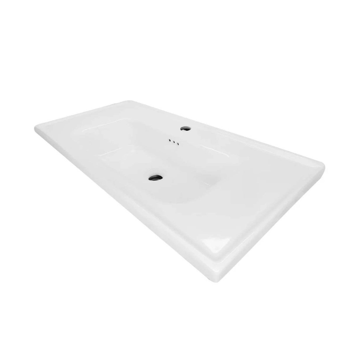 Placa Lavamanos Cerámica Blanca Brillante Vintage 50x40