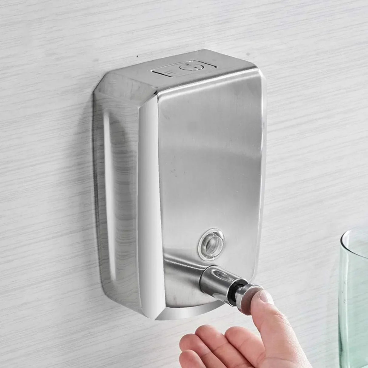 Dispensador Jabón 800 Ml Acero Inoxidable 304 Institucional, Alta Calidad