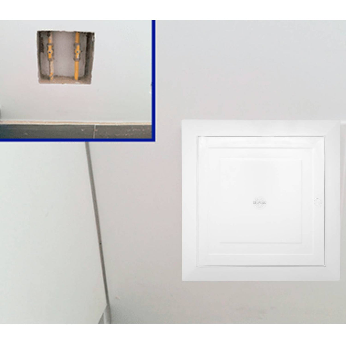 Pack x 4 Tapa Registro 20x20 Cm ABS Blanco