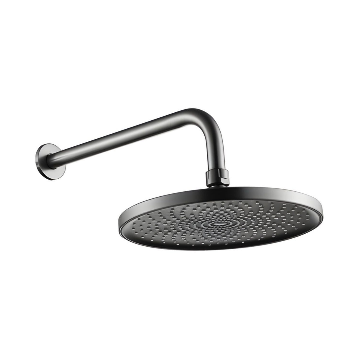 Regadera Redonda 25 Cm Spacco Gris Concreto Brazo 30cm Acero