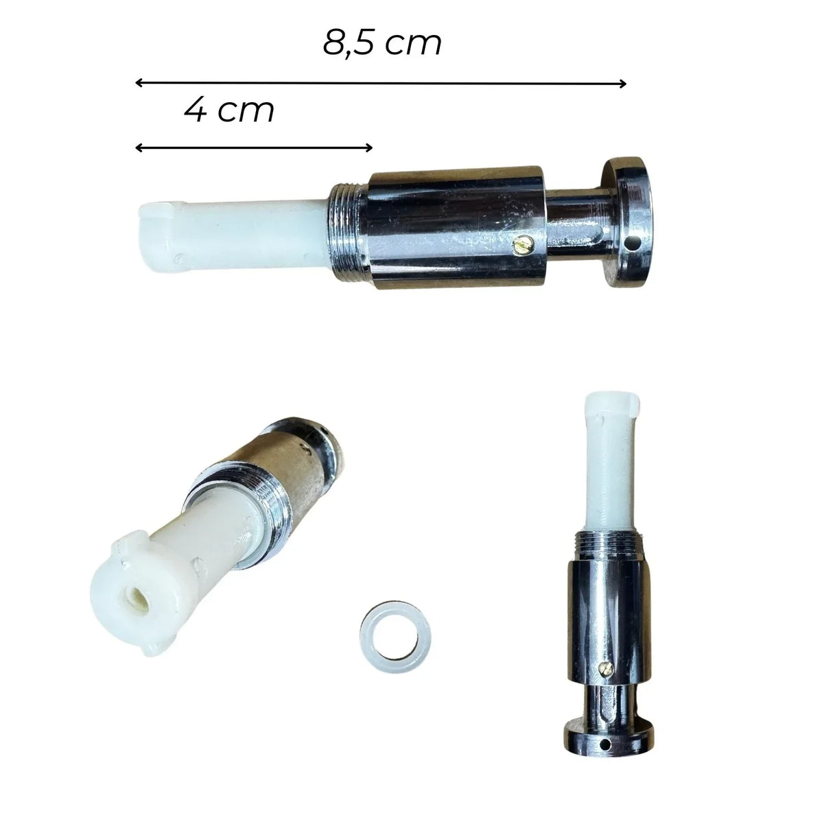 Repuesto de Válvula para Dispensador de Jabón en Acero Cromado