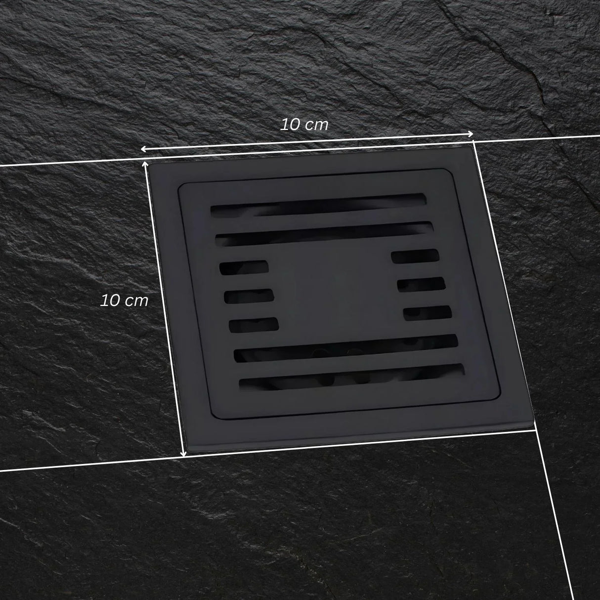 Rejilla Lujo 10 x 10 cm Anti Olores Bronce-Aluminio Negro