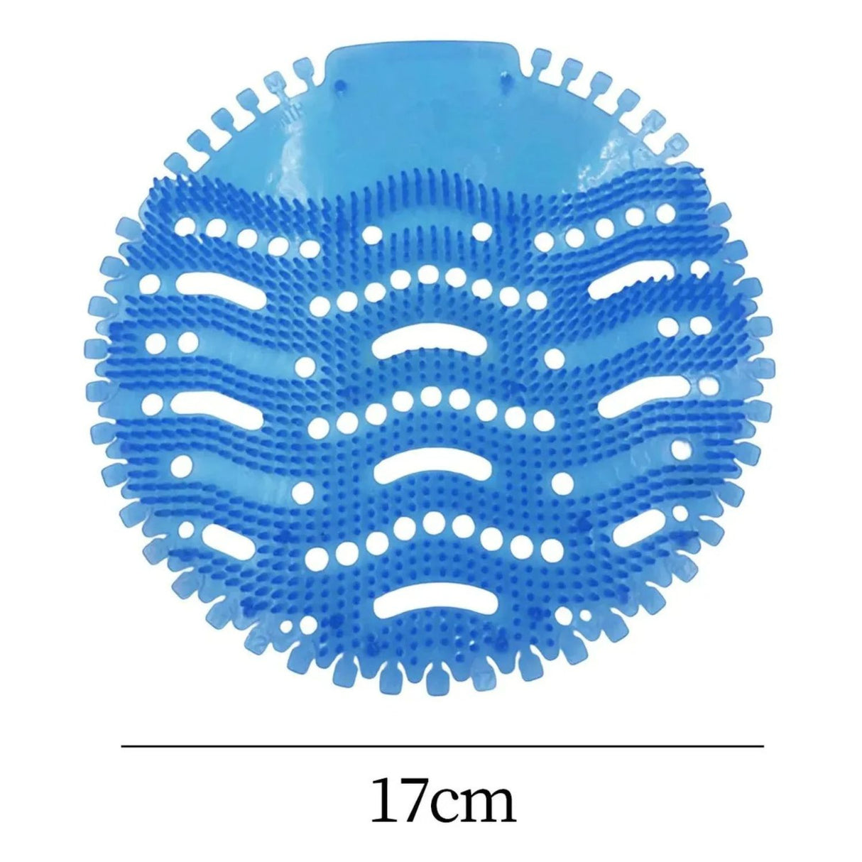 Pantalla desodorante antisalpicaduras para orinal azul en EVA de 17 x 17 cm, vista 2