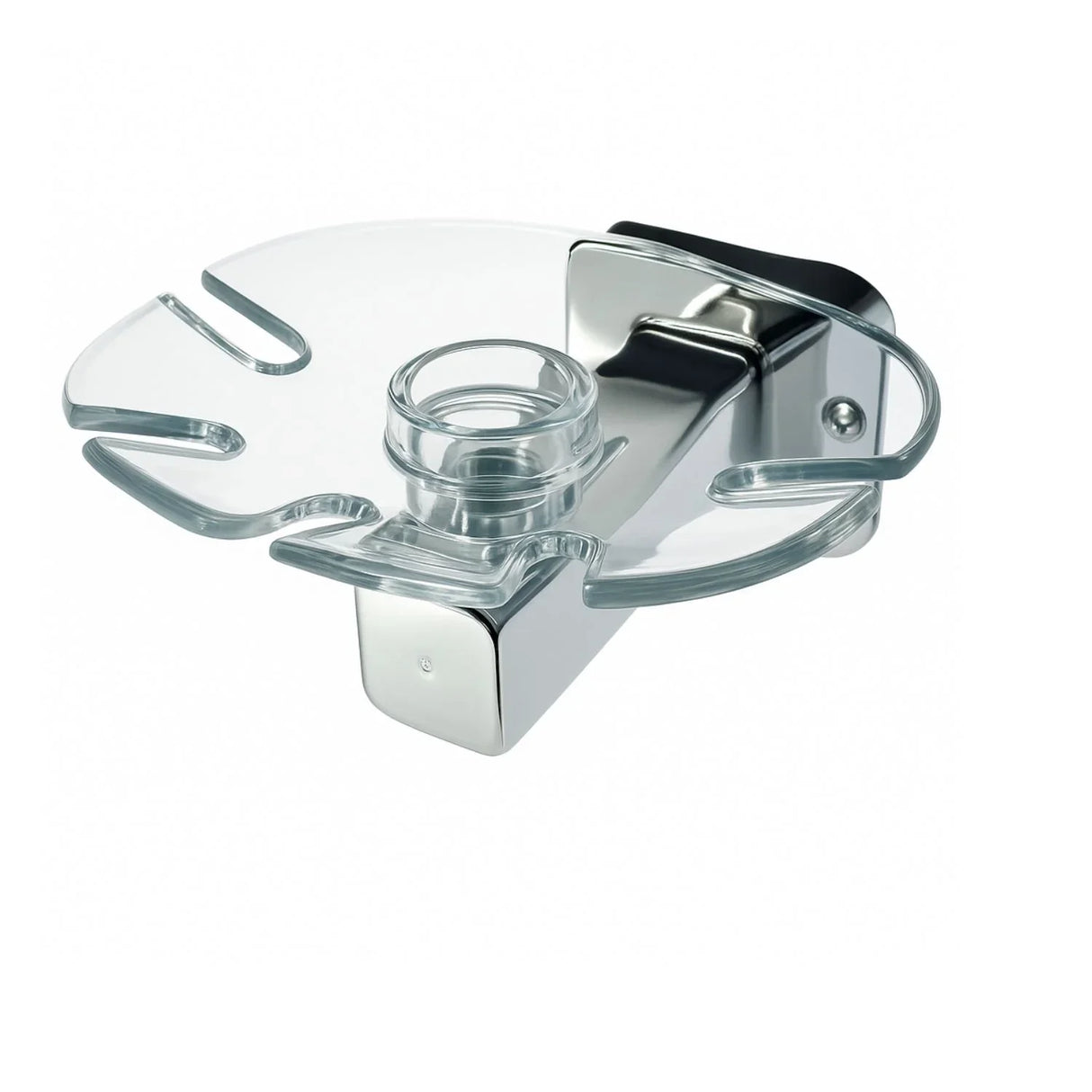 Cepillera Baño Base Cuadrada Cromo Porta Cepillos ABS