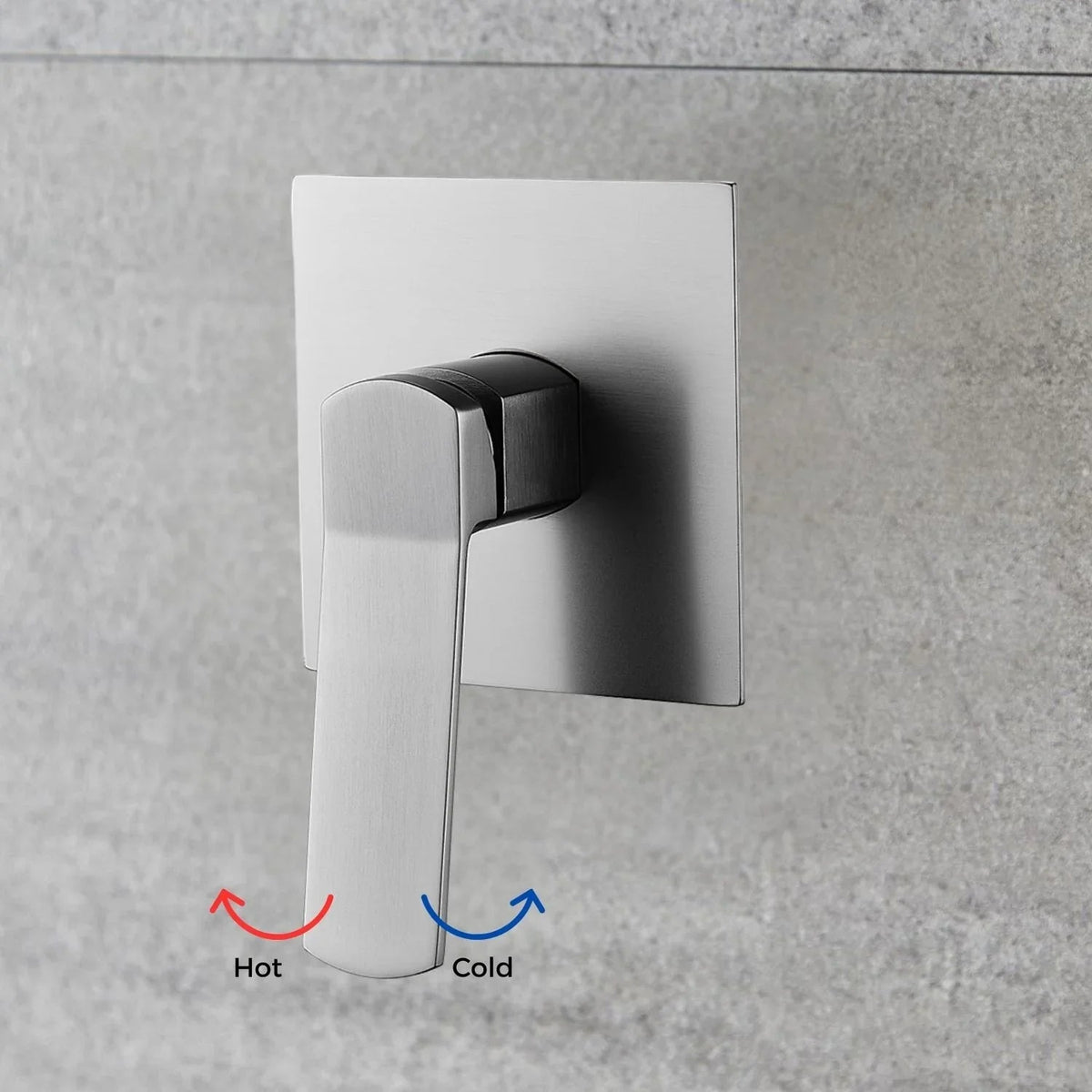 Detalle de uso del mezclador monocontrol empotrado Kassel para ducha