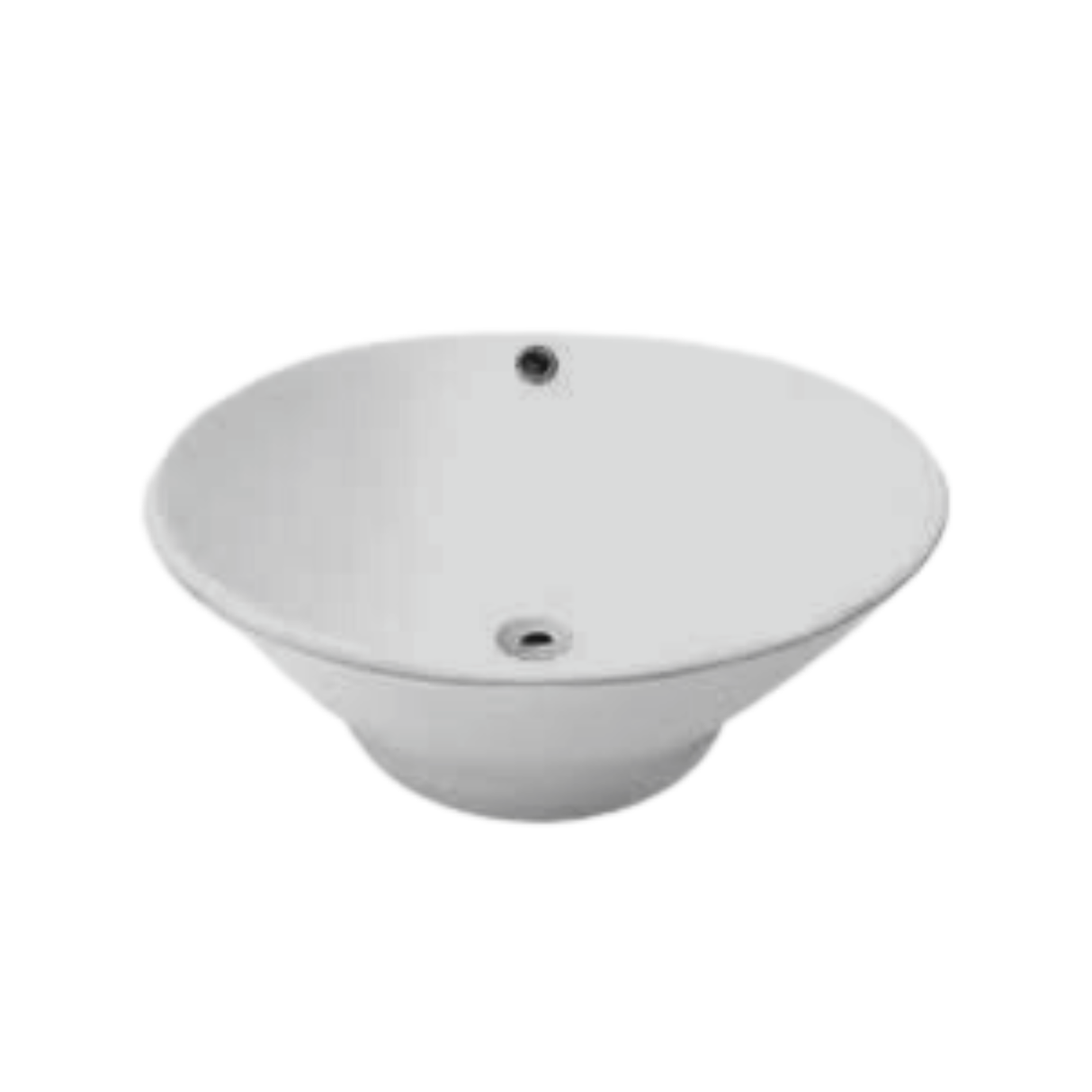 Lavamanos Pilot blanco de 42,5 cm para instalación sobre mesón, vista complementaria
