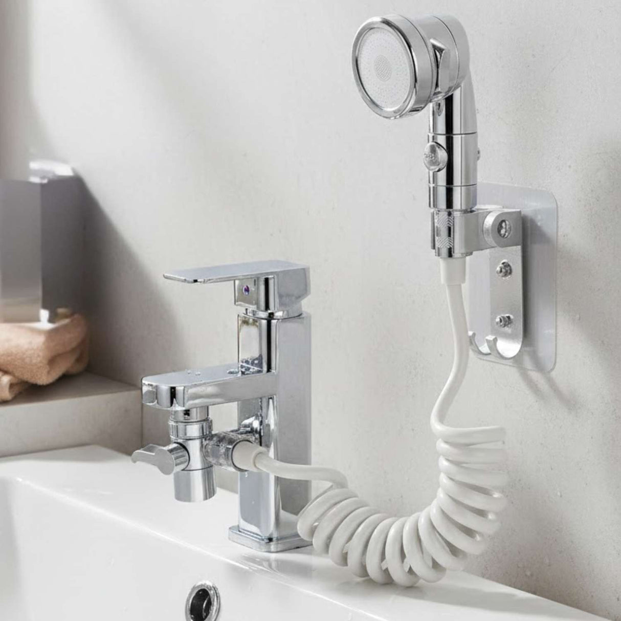 Extensor de Grifo con Ducha de Mano Flexible Alta Presión para Lavamanos