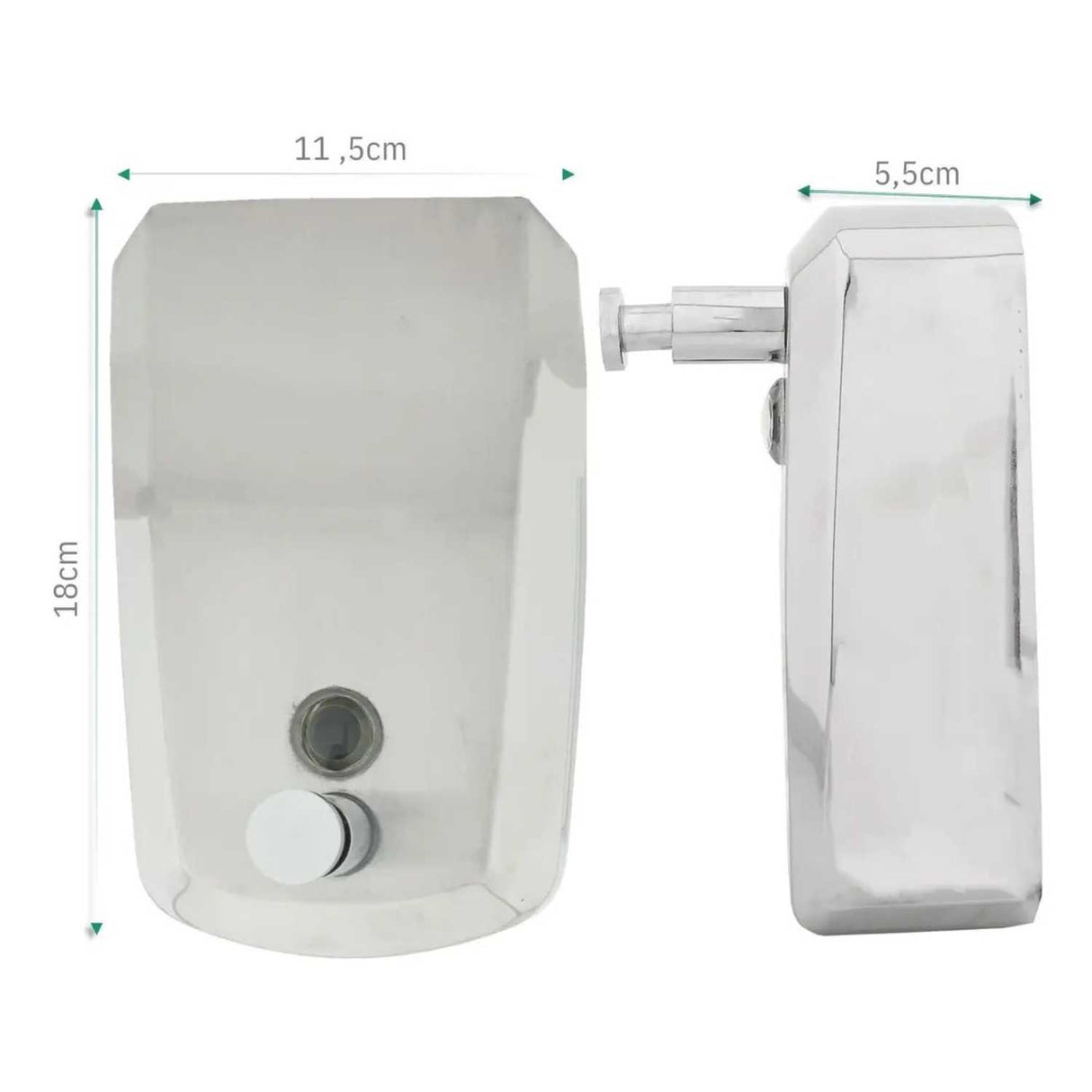 Dispensador de Jabón Líquido 800 ml Acero Inoxidable 304 para Pared Uso Institucional