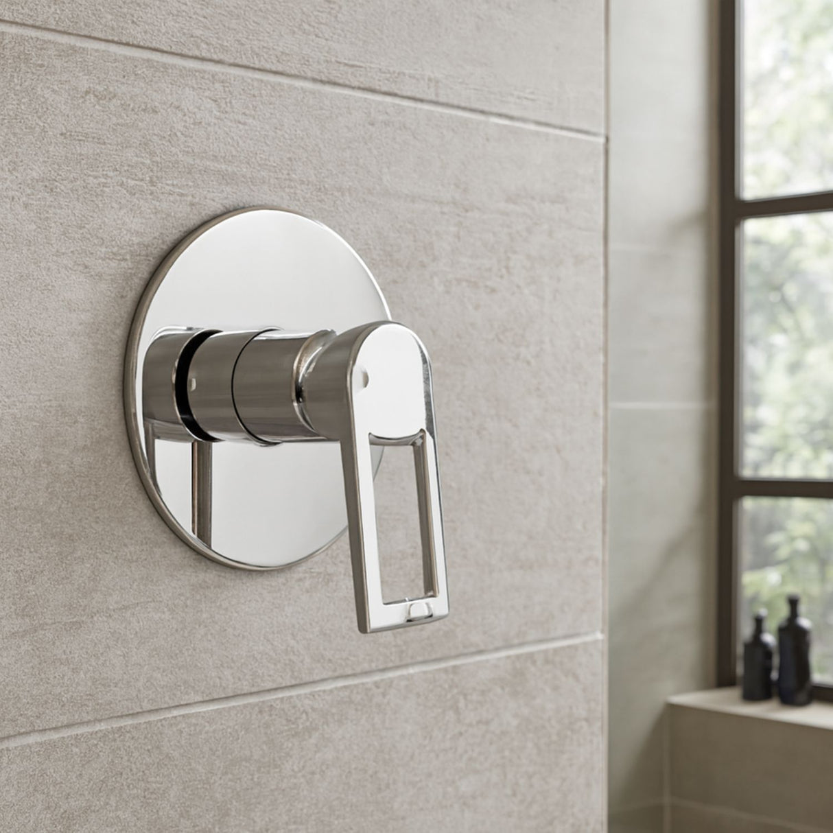 Mezclador Ducha Monocontrol Alto Spacco Gris Concreto