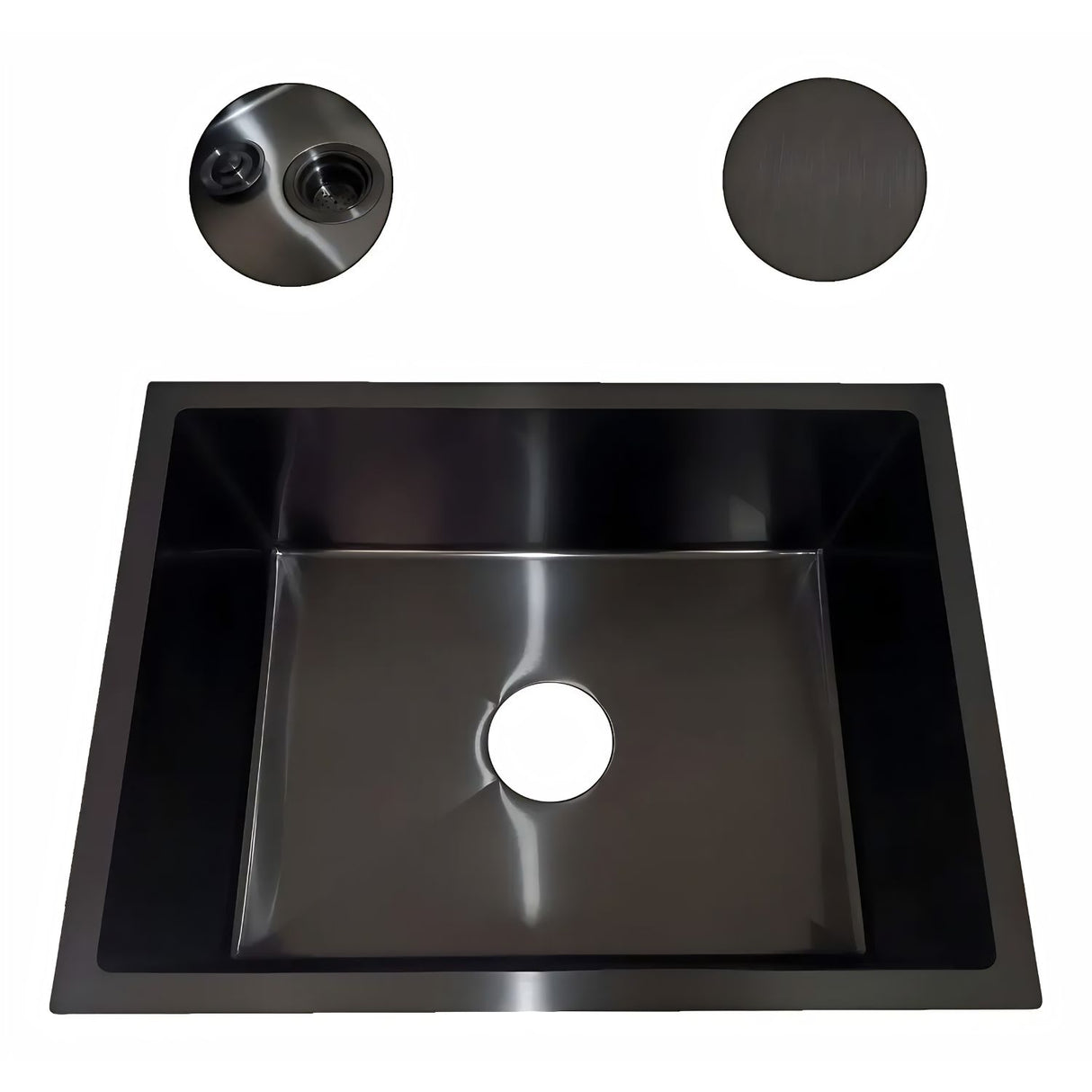 Lavaplatos Acero Inoxidable 304 Negro 60 x 45 x 21 cm