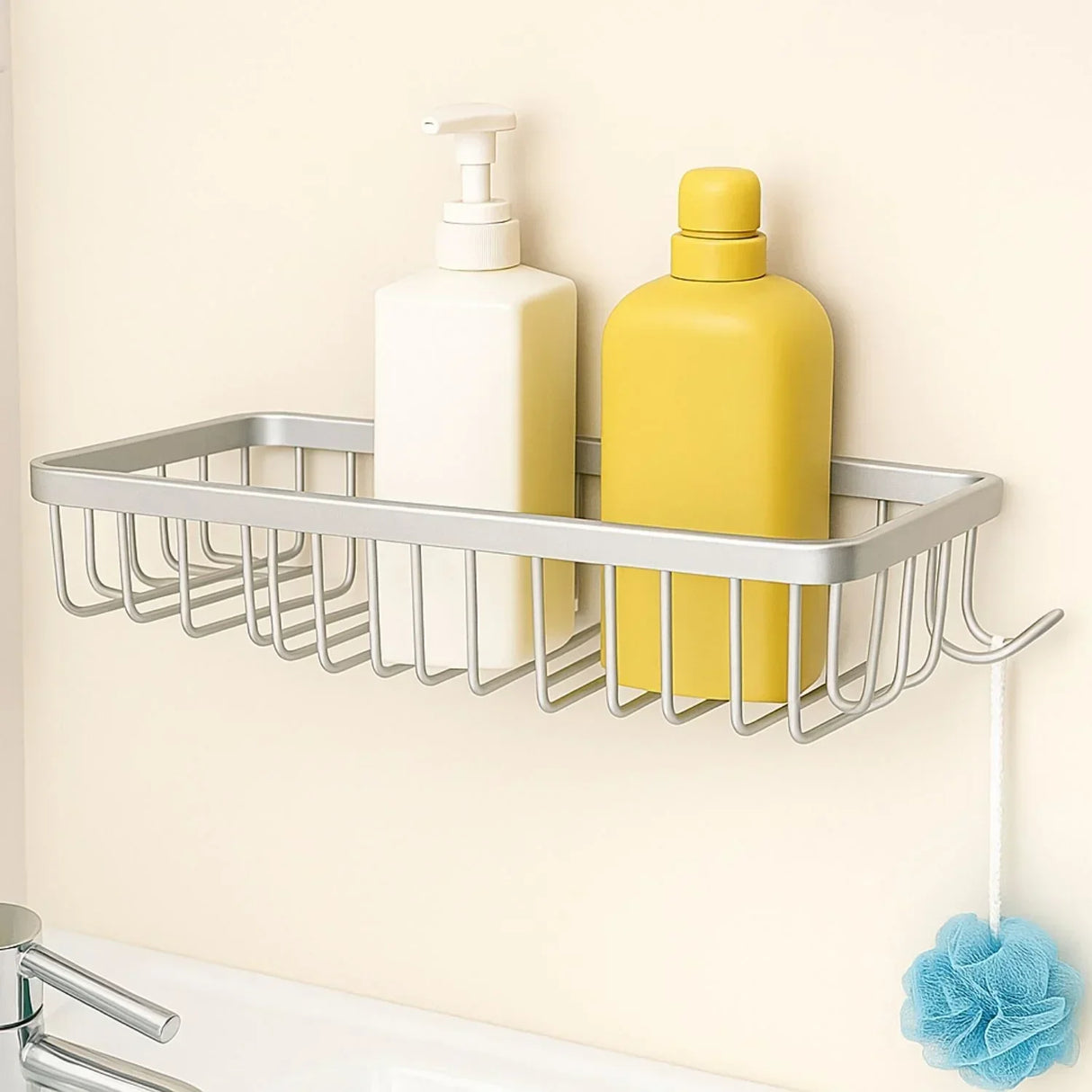 Pack x 2 Jabonera Baño Metálica Cromada Malla Rectangular 27Cm Ducha