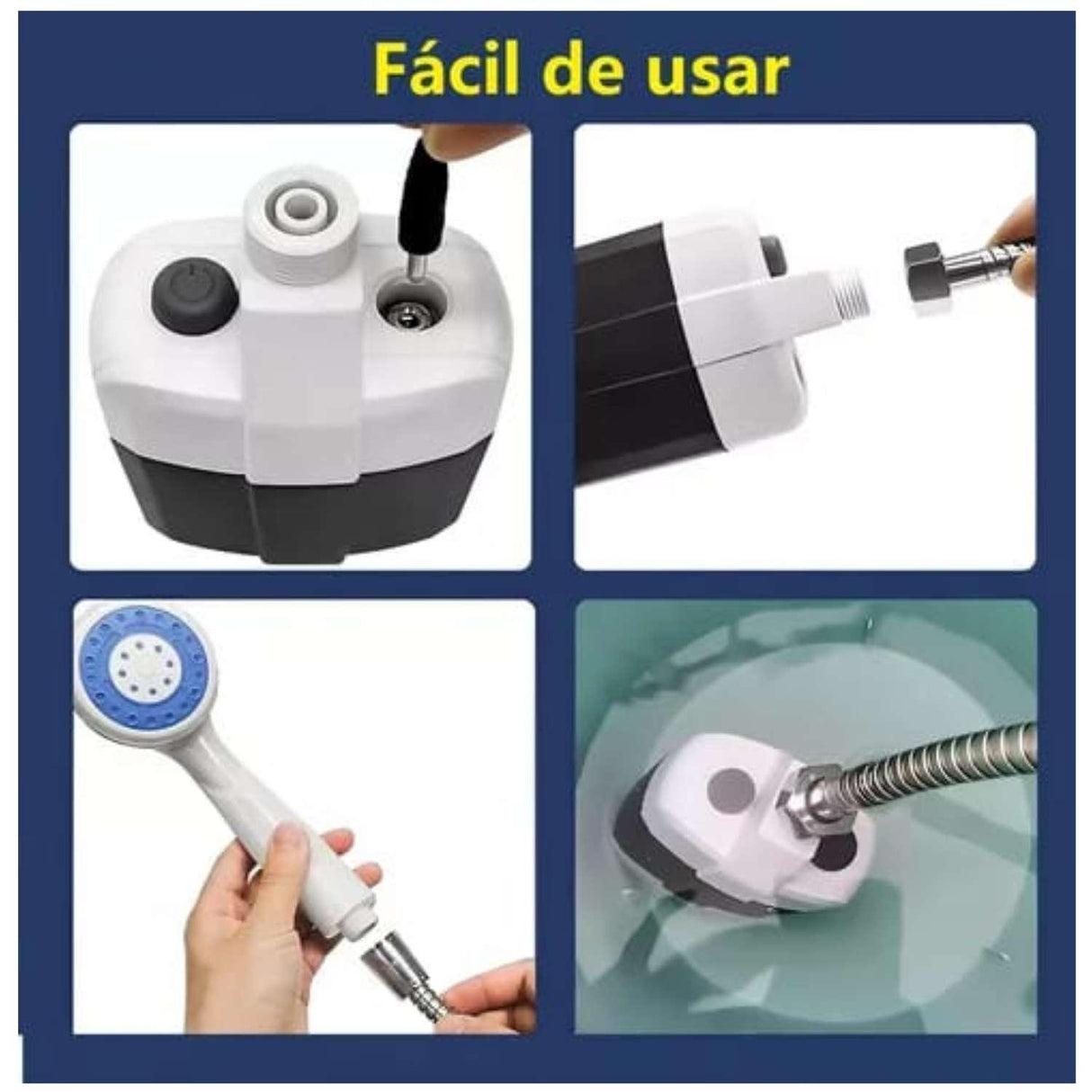 Ducha Portatil Recargable Camping Exterior Pvc Blanca