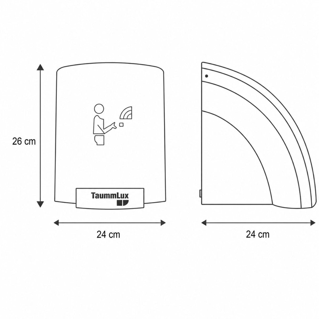 Secador de Manos Automático con Sensor Blanco 26 cm 220 V