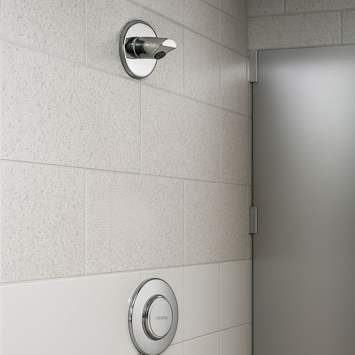 Griferia Ducha Antivandalica Cierre Automático Latón Alto Trafico Corona