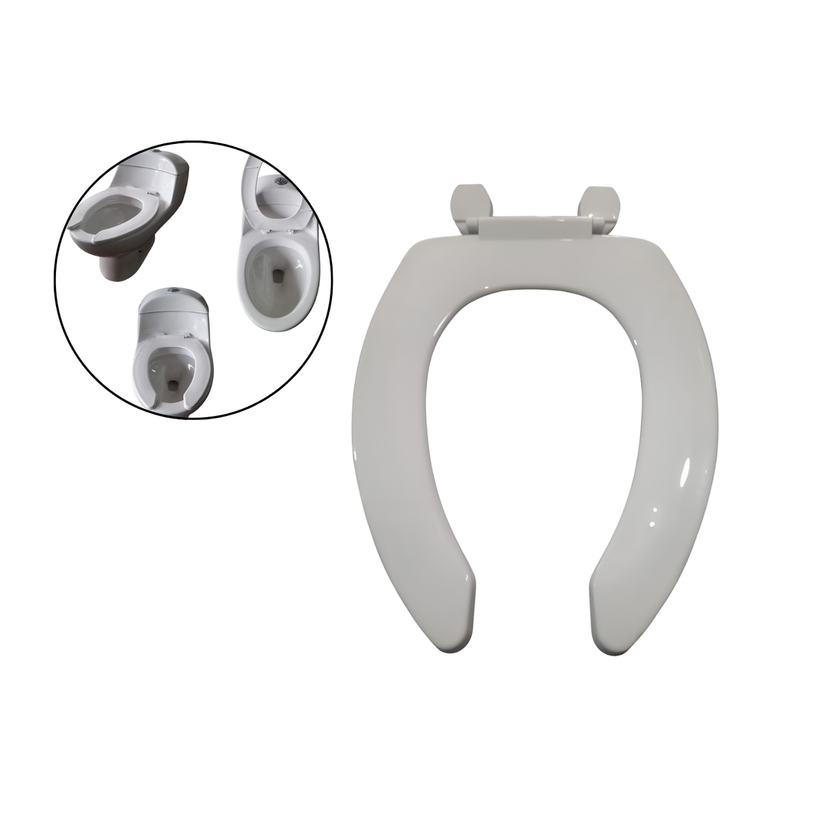 Tapa Asiento Para Sanitario Herradura Institucional 46 x 36 x 1,5 cm