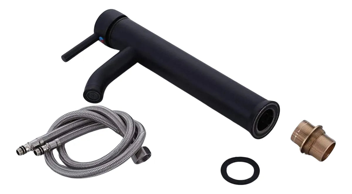 Grifería lavamanos monocontrol Alta negra Iris