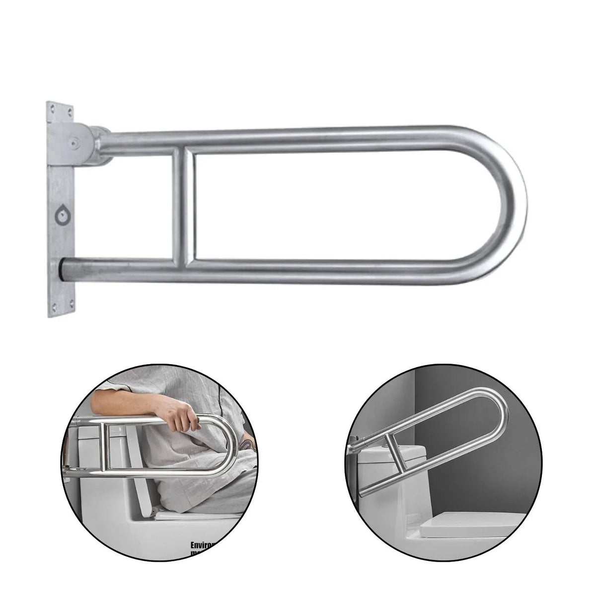 Barra de seguridad abatible 70 cm acero inoxidable del combo